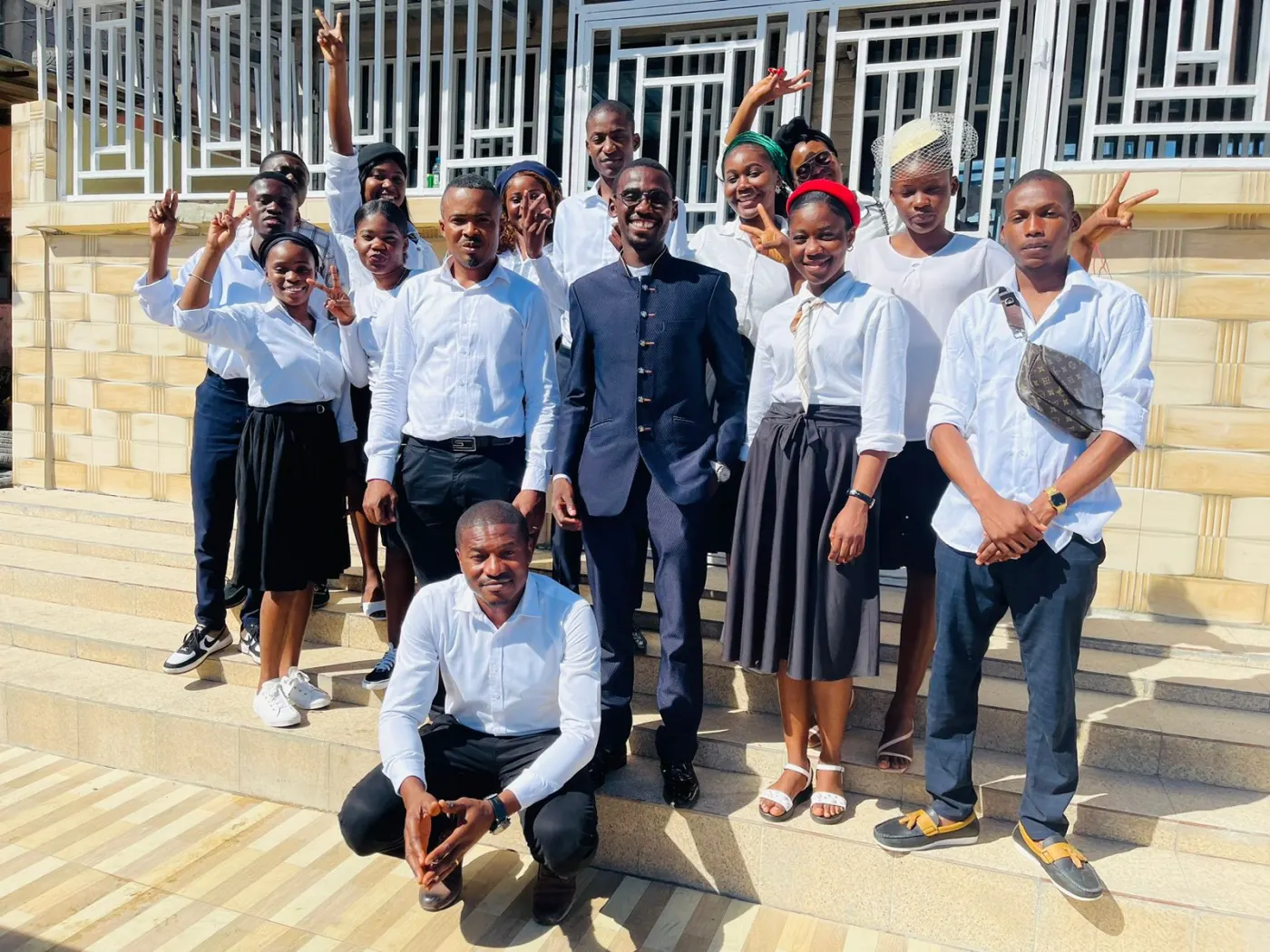 A group of youths of Resurrection Ground Parish with their President and Vice President after the Youth Weekend.